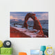 Delicate Arch At Sunset In Winter In Arches National Park Wall Mural