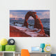 Delicate Arch At Sunset In Winter In Arches National Park Wall Mural