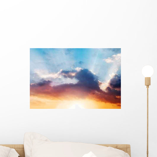 Orange Blue Sunset Wall Decal