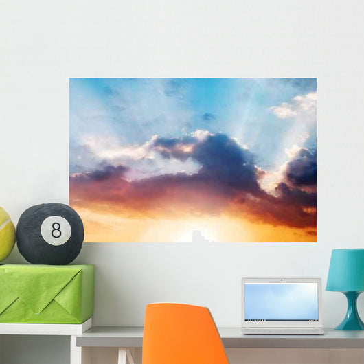 Orange Blue Sunset Wall Decal