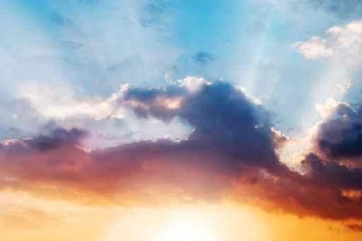 Orange Blue Sunset Wall Decal