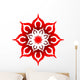 OM Prayer Mandala Red White - Wellness Wall Decal