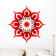 OM Prayer Mandala Red White - Wellness Wall Decal