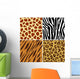 Seamless animal print Wall Mural