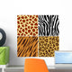 Seamless animal print Wall Mural