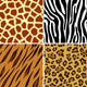 Seamless animal print Wall Mural