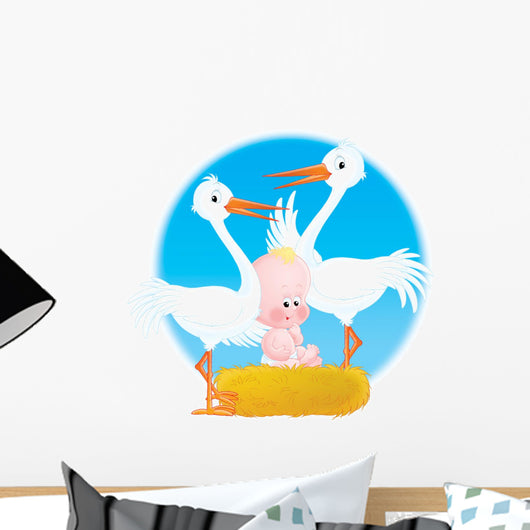 baby nestling Wall Mural
