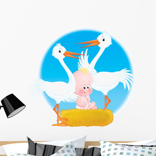 baby nestling Wall Mural