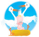 baby nestling Wall Mural