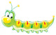 Green Caterpillar Wall Decal