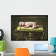 A Baby Asleep On A Pillar Wall Mural