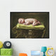 A Baby Asleep On A Pillar Wall Mural