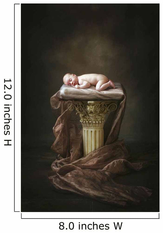A Baby Asleep On A Pillar Wall Mural