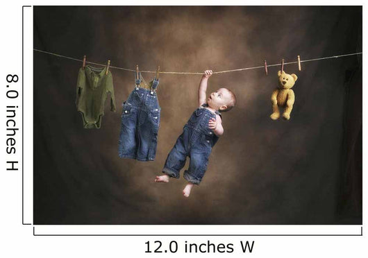 A Baby On The Clothesline Wall Mural