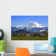 Mt. Rainier viewed from across a field Wall Mural
