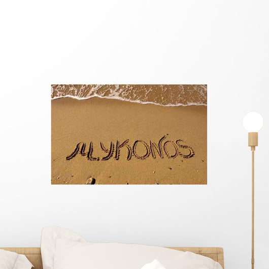 Inscription Sand near Sea Wall Decal