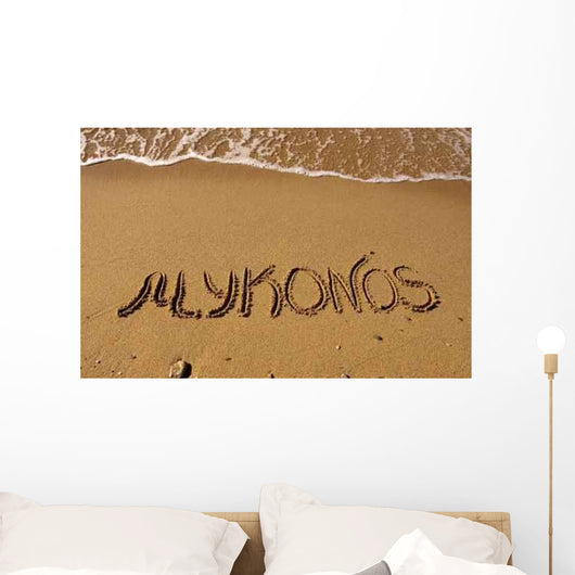 Inscription Sand near Sea Wall Decal