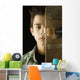 A Boy With A Skateboard Wall Mural
