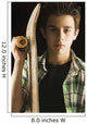 A Boy With A Skateboard Wall Mural