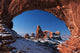Winter Snow Covers Turret Arch Wall Mural