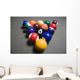 Pool Balls On A Billiard Table With The Eight Ball Facing Upwards Wall Mural
