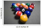 Pool Balls On A Billiard Table With The Eight Ball Facing Upwards Wall Mural