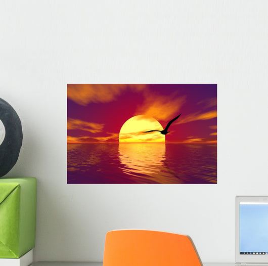 ocean and sunset Wall Mural