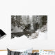 A Waterfall In To A River In Winter Wall Mural