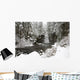A Waterfall In To A River In Winter Wall Mural
