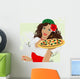 pizza girl Wall Decal