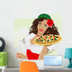 pizza girl Wall Decal