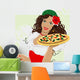 pizza girl Wall Decal