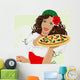 pizza girl Wall Decal