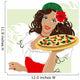 pizza girl Wall Decal