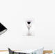 A Row Of Wine Glasses With Red Wine In The Last Glass Wall Decal