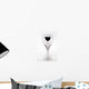 A Row Of Wine Glasses With Red Wine In The Last Glass Wall Decal
