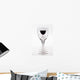 A Row Of Wine Glasses With Red Wine In The Last Glass Wall Decal