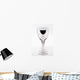 A Row Of Wine Glasses With Red Wine In The Last Glass Wall Decal
