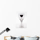 A Row Of Wine Glasses With Red Wine In The Last Glass Wall Decal