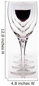 A Row Of Wine Glasses With Red Wine In The Last Glass Wall Decal