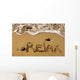 Relax Inscription Sand near Wall Mural