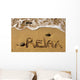 Relax Inscription Sand near Wall Mural