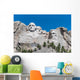 Mount Rushmore under Blue Wall Decal