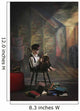 A Boy Posed Reading Old Books Wall Mural