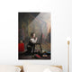A Young Boy Praying With A Light Beam On Him Wall Mural