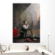 A Young Boy Praying With A Light Beam On Him Wall Mural