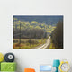 A Country Road With Electrical Wires Running Along It Wall Mural
