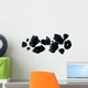 Various Dark Rocks Asteroid Wall Decal Sticker Set