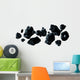 Various Dark Rocks Asteroid Wall Decal Sticker Set