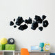 Various Dark Rocks Asteroid Wall Decal Sticker Set